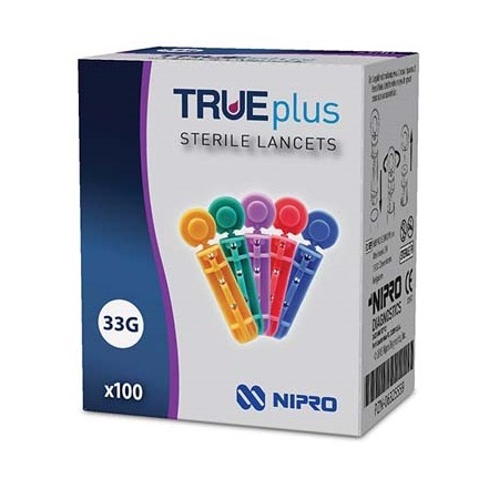 Nipro True Plus Sterile Lancets 33G Αποστειρωμένοι Σκαρφιστήρες 100 Τεμάχια