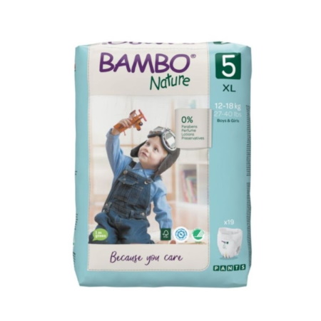 Bambo Nature Πάνες Βρακάκι No5 για 12-18kg 19 τεμάχια
