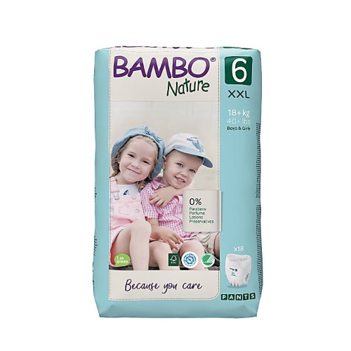 Bambo Nature Πάνες με Αυτοκόλλητο No 6 (18kg+) 18 τεμάχια