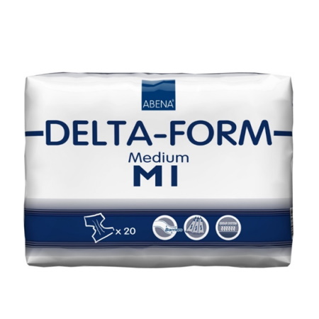 Abena Delta-Form Σλιπ-Πάνα Ακράτειας Ενηλίκων M1 (70cm X 110cm) 20 τεμάχια