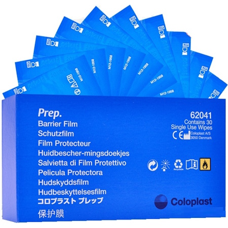 Coloplast Prep Barrier Film 62041 Single Use Wipes Μαντηλάκια μιας χρήσης 30τμχ