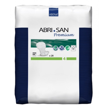 Abena San Premium Σερβιέτες Ακράτειας Κανονικής Ροής 4 Σταγόνες 28τμχ