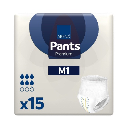 Abena Pants Premium M1 Πάνες Βρακάκι Μέτριας Ακράτειας Medium 15 Τεμάχια