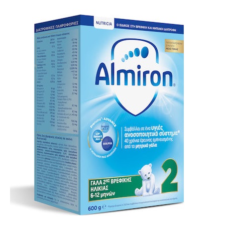 Nutricia Almiron 2 Γάλα 2ης Βρεφικής Ηλικίας από 6+ μηνών 600gr