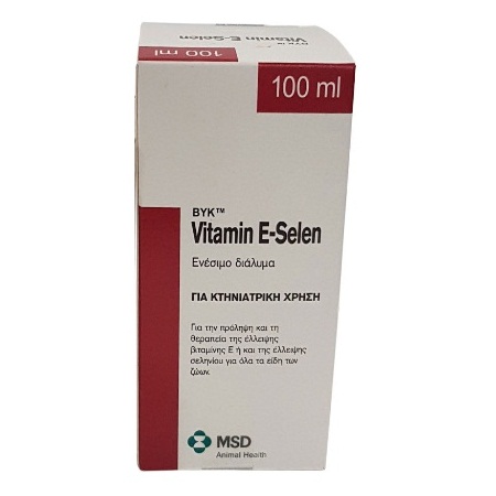 MSD Vitamin E-Selen Διατροφικό Συμπλήρωμα με Bιταμίνη Ε και Σελήνιο για Ζώα 100ml