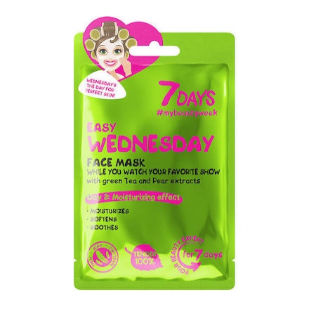 7Days Easy Wednesday Sheet Mask Μάσκα Ενυδάτωσης Με Λευκό Τσάι & Αχλάδι 28gr