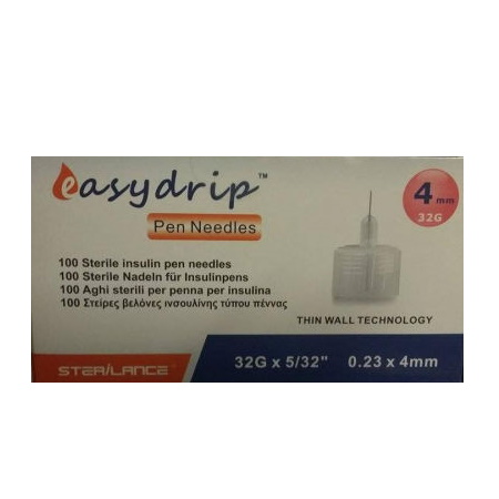 Sterilance Pen Needles Easy Drip 32g 4mm 100 τεμάχια