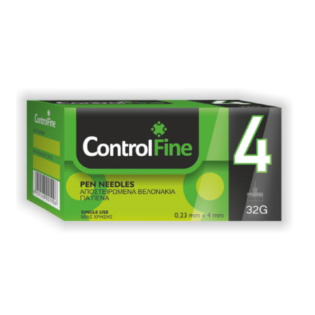 ControlFine Pen Needles 4mm x 32G 100 τεμάχια