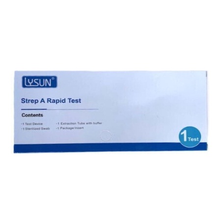 Lysun Strep A Rapid Test Διαγνωστικό Τεστ Στρεπτόκοκκου 1 Τεμάχιο