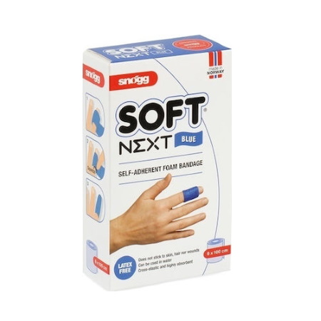 Snogg soft next, μπλε χρώματος, αυτοκόλλητος αδιάβροχος επίδεσμος χωρίς κόλλα 6cm x 100cm