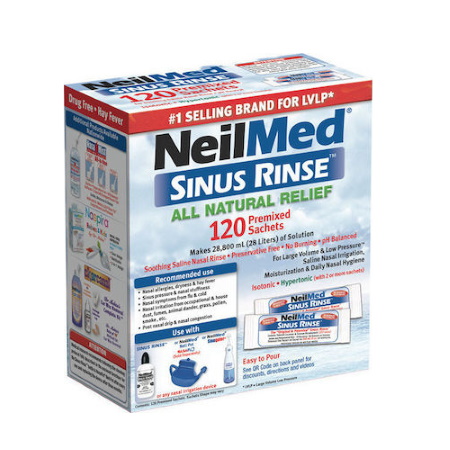 NeilMed Sinus Rinse Ισοτονικό Διάλυμα Ρινικών Πλύσεων για Ενήλικες 120 ανταλλακτικά φακελάκια