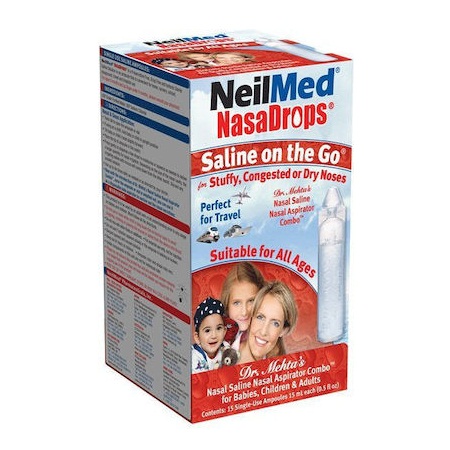 NeiLMed NasaDrops Saline on the Go Αμπούλες για Καθαρισμό Μύτης 15 Τεμάχια των 15ml
