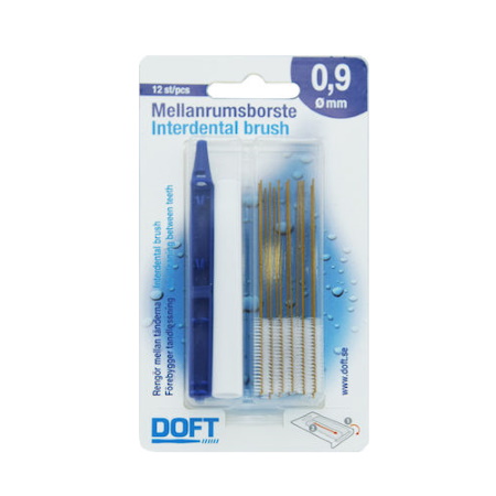 Doft Interdentals Μεσοδόντια Βουρτσάκια 0.9 Μπλε 12 τεμάχια