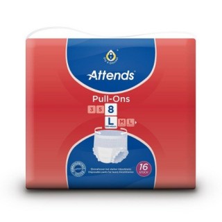 Attends Pull-Ons Μέγεθος 8 Large 16 πάνες