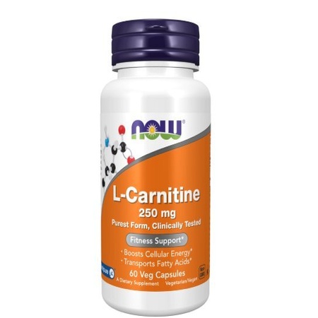 Now Foods Carnitine 250mg Συμπλήρωμα Διατροφής με L-Καρνιτίνη 60 Κάψουλες