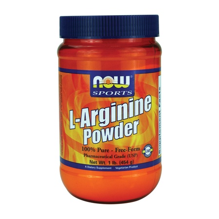 Now Foods L - Arginine Powder Συμπλήρωμα Διατροφής Με Αργινίνη για Την Παραγωγή Ενέργειας 454gr