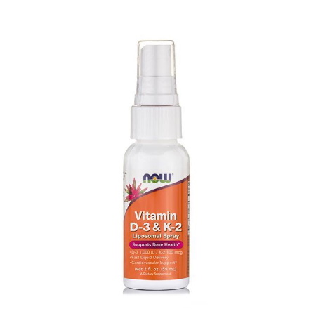 Now Foods Vitamin D3 1000IU & Vitamin K 100mcg Liposomal 60ml