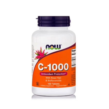 Now Foods Vitamin C 1000 with Rose Hips & Bioflavonoids 100 ταμπλέτες