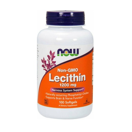 Now Foods Lecithin 1200mg Συμπλήρωμα Διατροφής με Λεκιθίνη 100 Μαλακές Κάψουλες