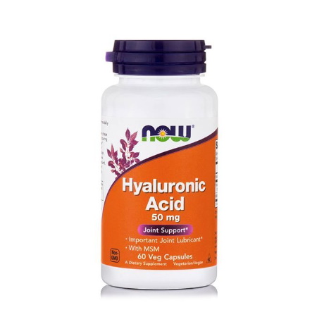 Now Foods Hyaluronic Acid 50 mg w/MSM 450mg 60 κάψουλες