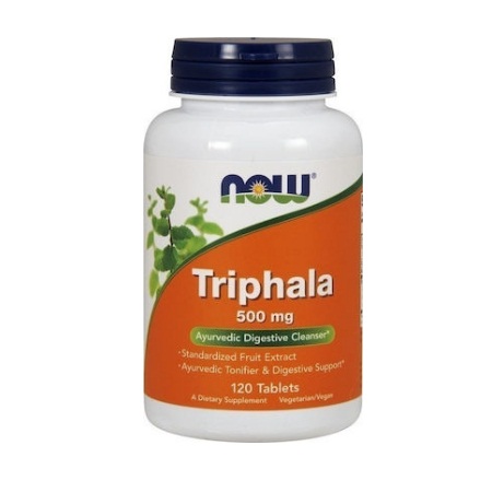 Now Foods Triphala 500 mg Συμπλήρωμα Διατροφής για Τόνωση του Οργανισμού & για Καλή Λειτουργία του Εντέρου 120 Ταμπλέτες