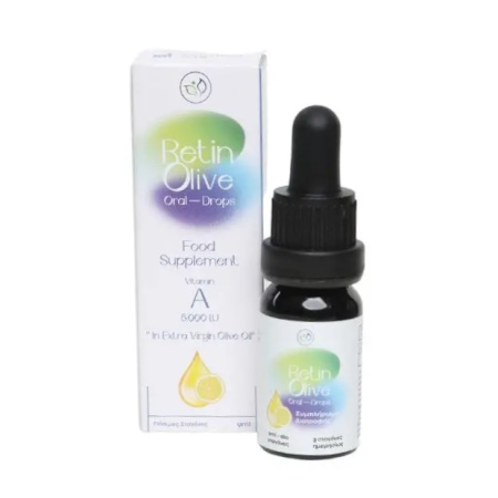 Retin Olive Vitamin A 5000 IU Oral Drops Πόσιμες Σταγόνες με Βιταμίνη Α 9ml
