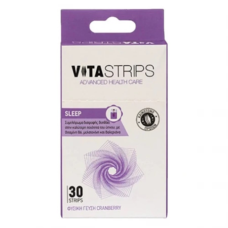 Vitastrips Sleep Συμπλήρωμα Διατροφής για την Καταπολέμηση της Αυπνίας 30τμχ