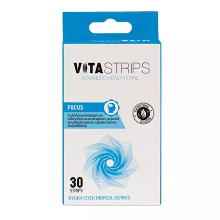 Vitastrips Focus Συμπλήρωμα Διατροφής για Μνήμη Και Συγκέντρωση 30τμχ