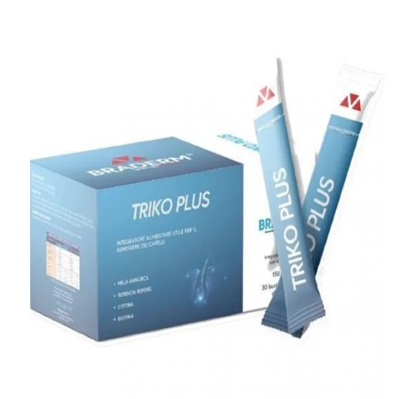 Braderm Triko Plus Συμπλήρωμα Διατροφής για Ενδυνάμωση Μαλλιών, Δέρματος, Νυχιών και Οστών 30 Φακελίσκοι x 5 ml