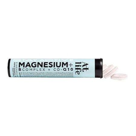 AtLife Stay Active Μagnesium,B-complex & Co-Q10 Συμπλήρωμα Διατροφής με Μαγνήσιο,Σύμπλεγμα Βιταμινών Β και Συνένζυμο Q10 20 Αναβράζοντα Δισκία