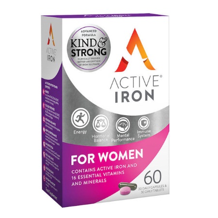 Bionat Active Iron For Women Συμπλήρωμα Διατροφής με Σίδηρο για Γυναίκες 30 κάψουλες + 30 δισκία