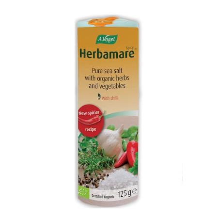 A.Vogel herbamare spicy Υποκατάστατο Αλατιού με Τσίλι Χαμηλής Περιεκτικότητας σε Νάτριο 125gr