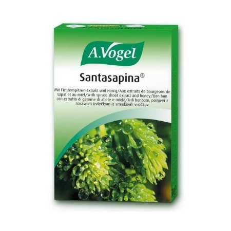 A.Vogel Santasapina Bonbons Γεμιστές Καραμέλες με Φρέσκο Άγριο Έλατο για Πονόλαιμο, Βήχα & Βραχνάδα 30gr