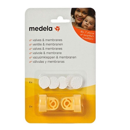 Medela Πακέτο Ανταλλακτικές Βαλβίδες 2 Τεμάχια + ΔΩΡΟ Μεμβράνες Θηλάστρων 6 Τεμάχια