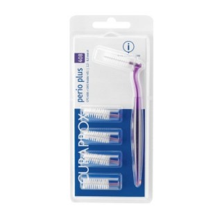 Curaprox Perio Plus 408 Μεσοδόντια Βουρτσάκια 2,2-8,0mm Μωβ 5 τεμάχια + Λαβή