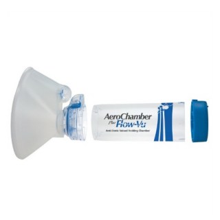 Aerochamber Plus Flow-Vu Αεροθάλαμος Εισπνοών Ενηλίκων με Μάσκα 1 τεμάχιο