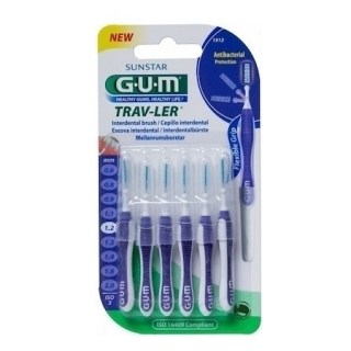 Gum Travler Interdental Brush Μεσοδόντιο Βουρτσάκι 1.2mm 6 τεμάχια