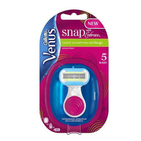 Gillette Venus Snap with Embrace Φορητή Γυναικεία Ξυριστική Μηχανή & 1 Aνταλλακτικό