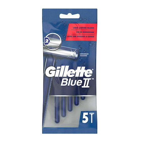 Gillette Blue II Ξυραφάκια Δύο Λεπίδων μιας Χρήσης 5 τεμάχια