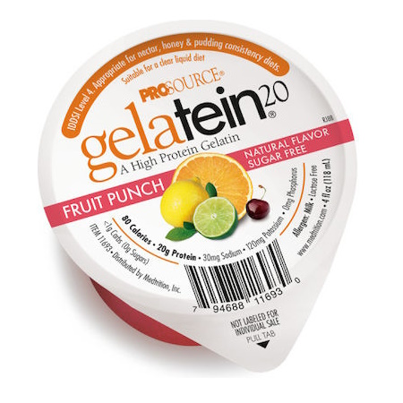 Medtrition Prosource Gelatein 20 Fruit Punch Πρωτεϊνικό Ζελέ με Γεύση Κοκτέιλ Φρούτων Χωρίς Ζάχαρη 118ml