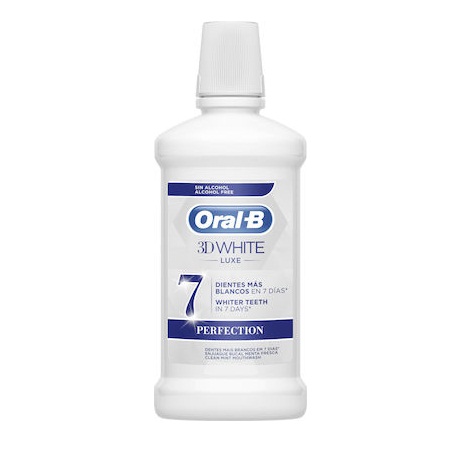Oral B 3D White Luxe 7 Days Perfection Στοματικό Διάλυμα για Λεύκανση με Δροσερή Γεύση Μέντας 500ml