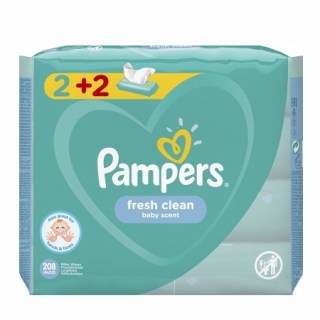 Pampers Μωρομάντηλα Fresh 2+2 ΔΩΡΟ 4x52 τεμάχια