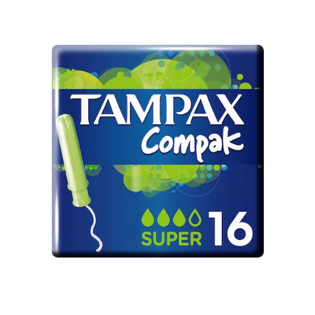 Tampax Compak Super Tampons Ταμπόν με Απλικατέρ Υψηλής Απορροφητικότητας 16 Τεμάχια