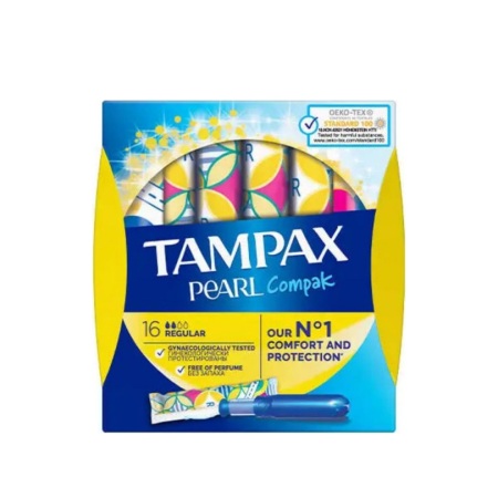 Tampax Pearl Compak Regular Ταμπόν με Απλικατέρ 16 τεμάχια
