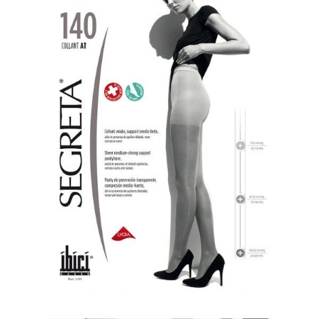 Ibici Segreta Καλσόν Διαβαθμισμένης Συμπίεσης Segreta 140 18/22 mm Hg Μέγεθος 4 Χρώμα Nero