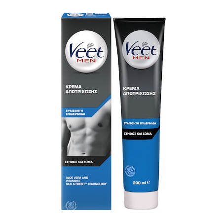 Veet Men Κρέμα Αποτρίχωσης για Άνδρες για Ευαίσθητη Επιδερμίδα 200ml