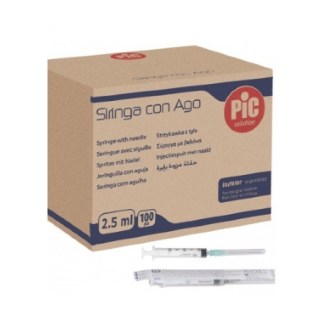 Pic Σύριγγες με Βελόνα 22G 1 x 1/2 2.5ml 100 τεμάχια