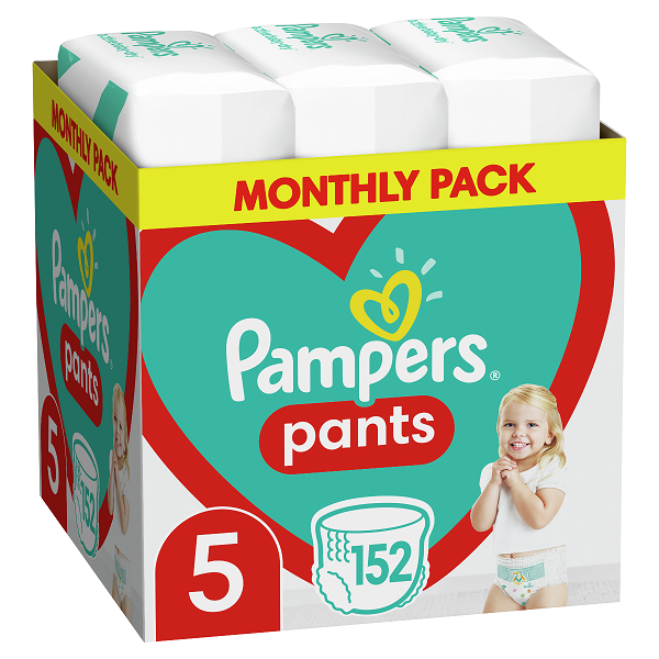 Pampers Βρεφικές Πάνες Βρακάκι No 5 Monthly Pack (12-17kg) 152τεμ