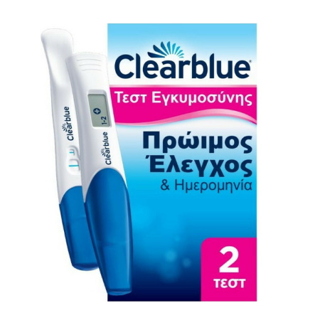 Clearblue Πρώιμος Έλεγχος & Ημερομηνία Τεστ Εγκυμοσύνης 2 τεμάχια