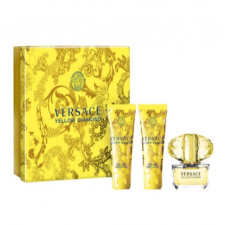 Versace Πακέτο Yellow Diamonds Eau De Toilette Γυναικείο Άρωμα 50ml +ΔΩΡΟ Body Lotion Γαλάκτωμα Σώματος 50ml + ΔΩΡΟ Shower Gel Αφρόλουτρο 50ml